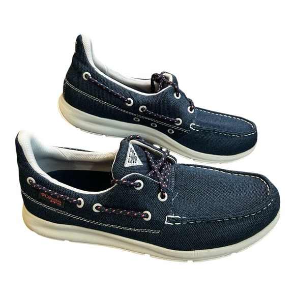 Columbia Men's Delray PFG Boat Shoe Navy size 10.5 pre-owned - Picture 2 of 8